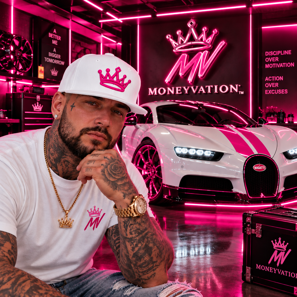 Moneyvation™ Signature Crown Snapback  Fearless Pink