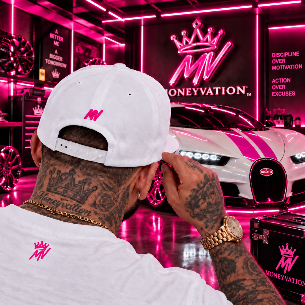 Moneyvation™ Signature Crown Snapback  Fearless Pink