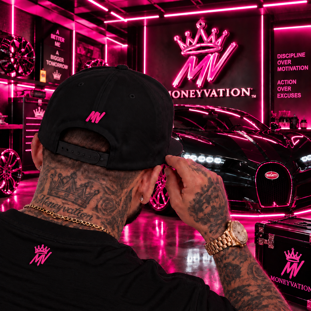 Moneyvation™ Signature Crown Snapback  Fearless Pink