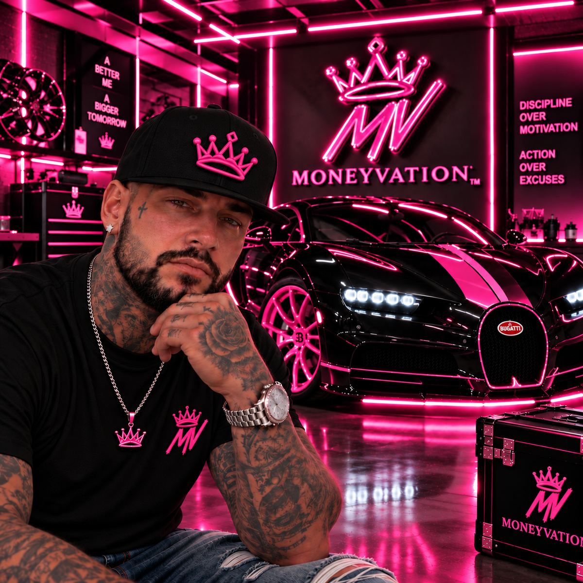 Moneyvation™ Signature Crown Snapback  Fearless Pink