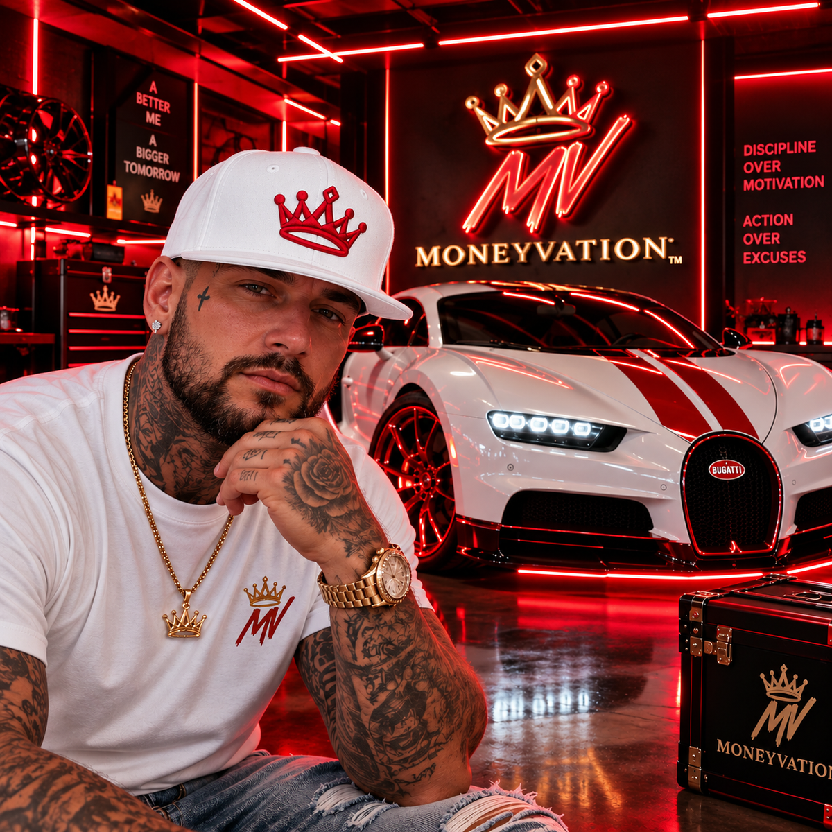 Moneyvation™ Signature  Snapback Hat  Relentless Red