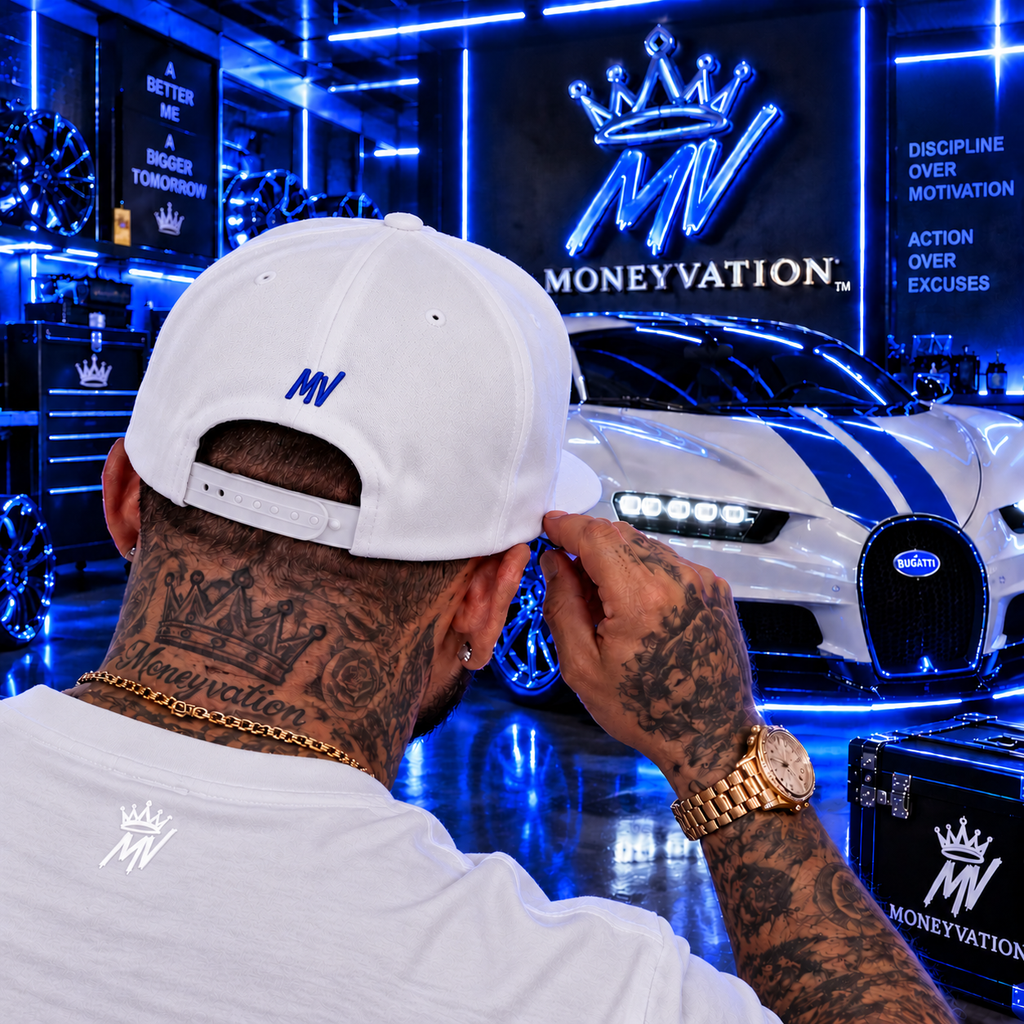 Moneyvation™ Signature Snapback Hat Legacy Blue