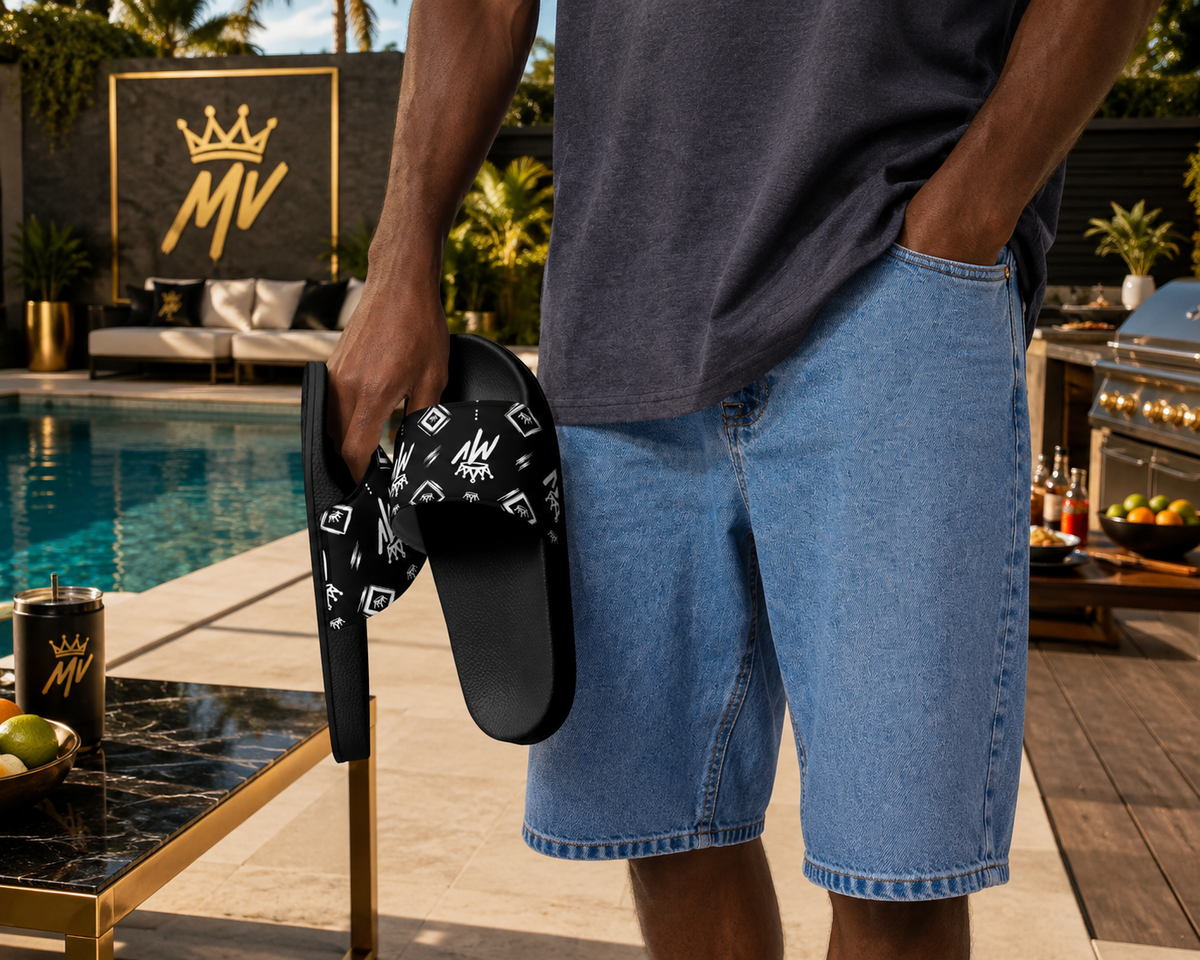 Moneyvations Signature Print Men’s slides