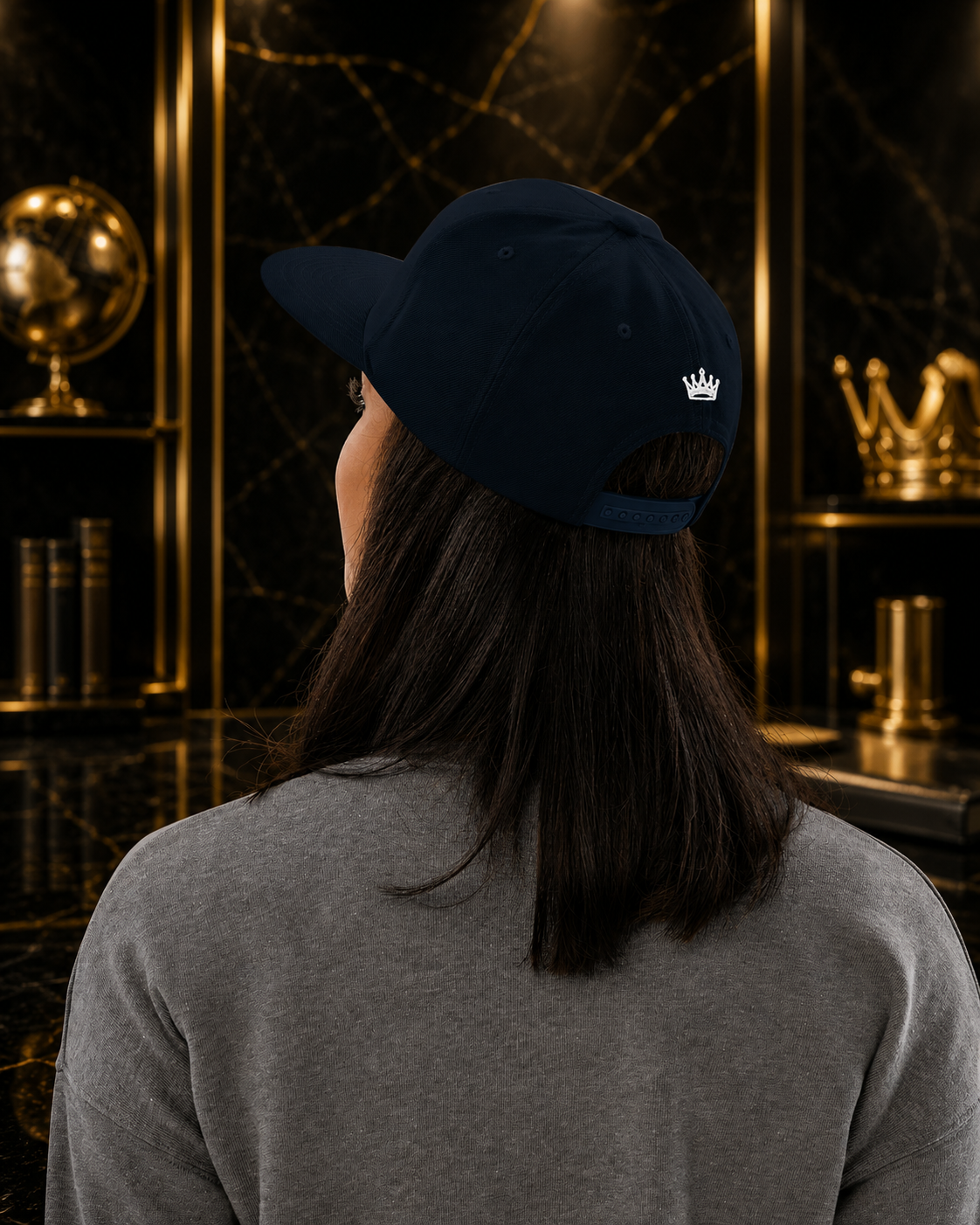 Moneyvation™ Signature Snapback Hat Summit White thread
