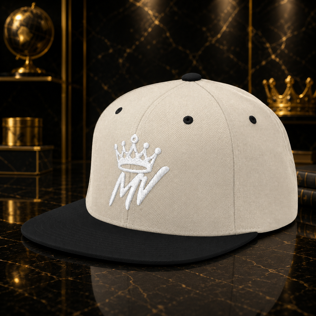 Moneyvation™ Signature Snapback Hat Summit White thread