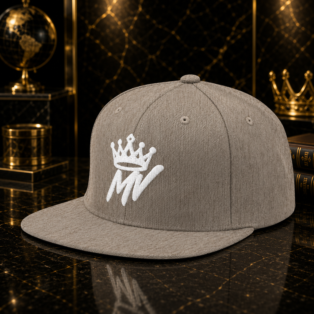 Moneyvation™ Signature Snapback Hat Summit White thread