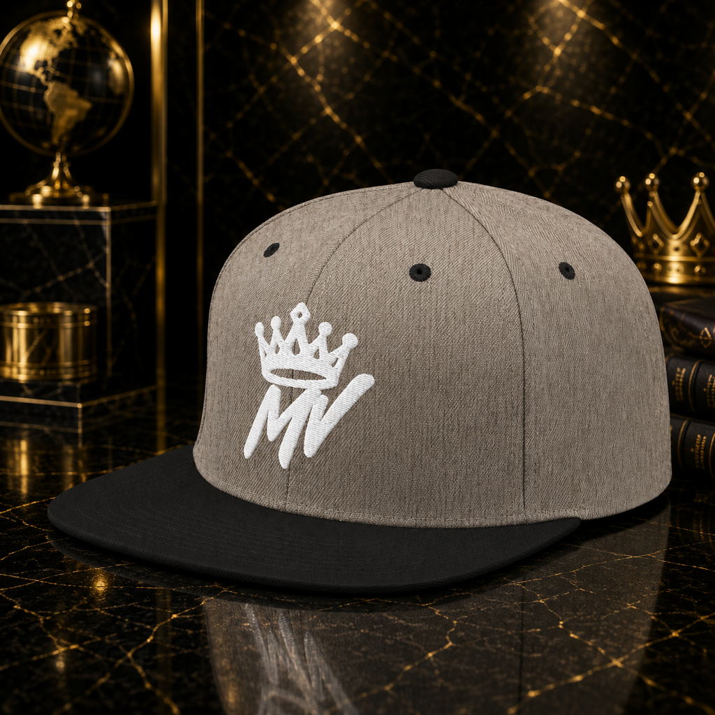 Moneyvation™ Signature Snapback Hat Summit White thread