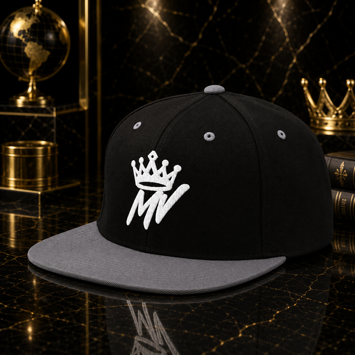Moneyvation™ Signature Snapback Hat Summit White thread