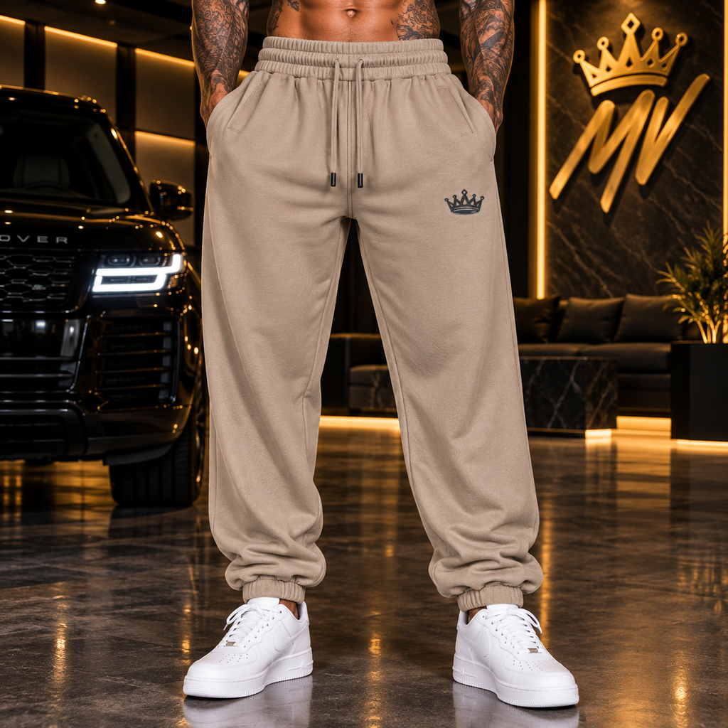 Moneyvation Premium Legendary Black Crown Heavyweight Joggerers