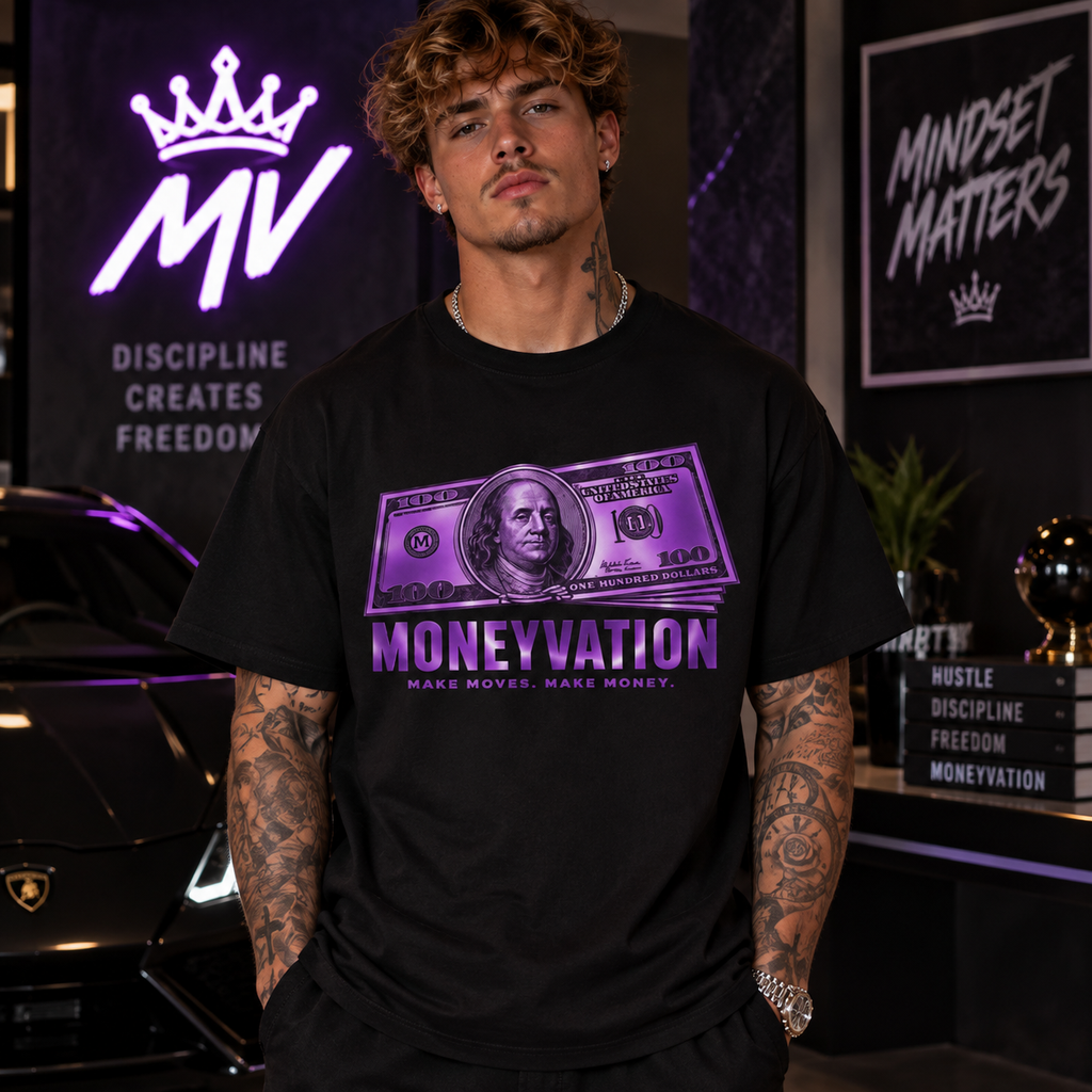 Moneyvation "Chasing Freedom" Royal Purple Tee