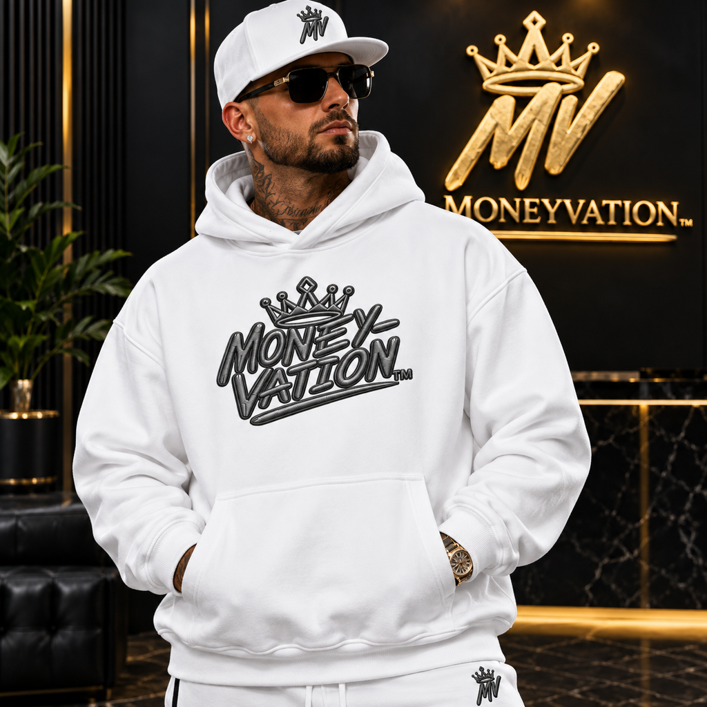 Moneyvation Premium Black Crown Signature Heavyweight Hoodie