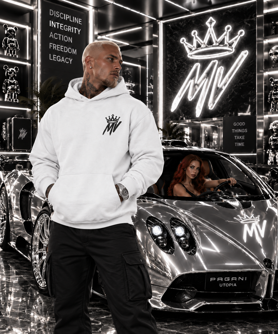 Moneyvation Premium MV & Crown Signature Heavyweight Hoodie