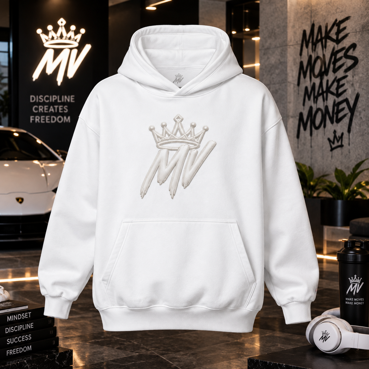 Moneyvation Premium MV & Crown Signature Heavyweight Hoodie
