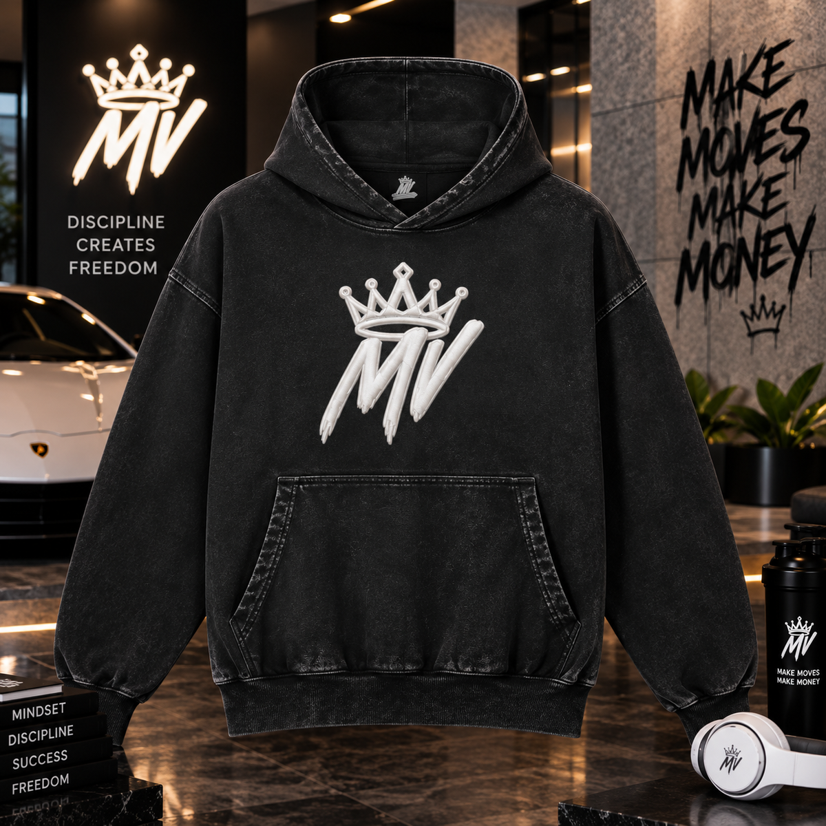Moneyvation Premium MV & Crown Signature Heavyweight Hoodie