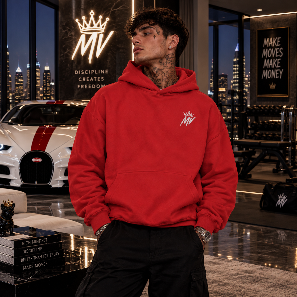 Moneyvation Premium MV & Crown Signature Heavyweight Hoodie