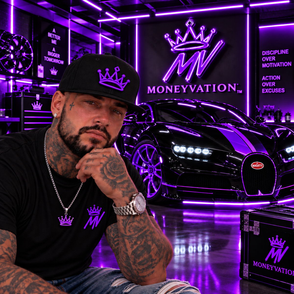 Moneyvation™ Signature Snapback Hat Royal Purple