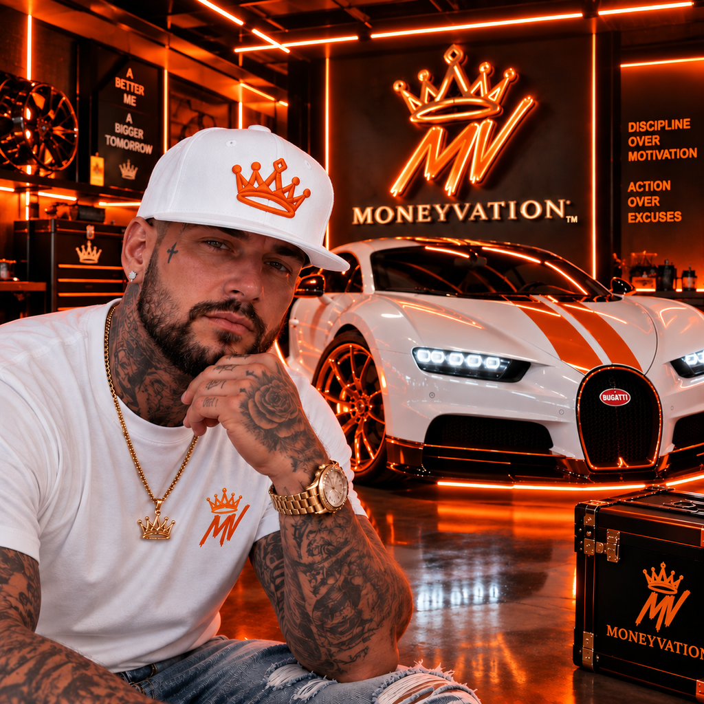 Moneyvation™ Signature Snapback Hat Ambition Orange