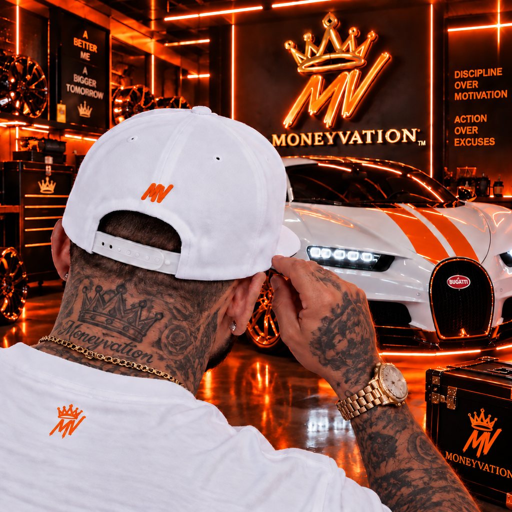 Moneyvation™ Signature Snapback Hat Ambition Orange
