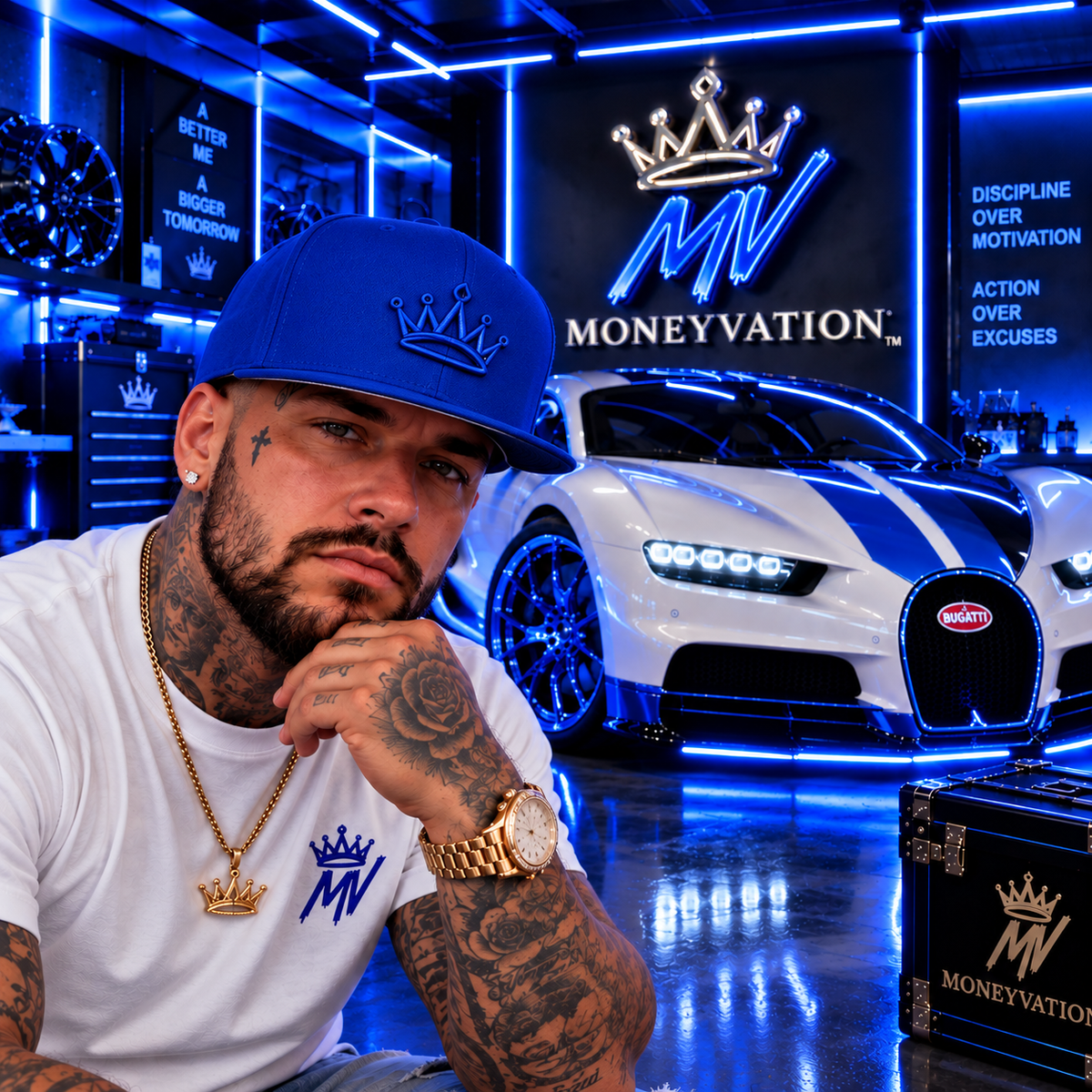 Moneyvation™ Signature Snapback Hat Legacy Blue