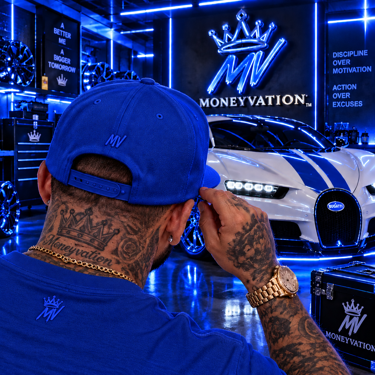 Moneyvation™ Signature Snapback Hat Legacy Blue