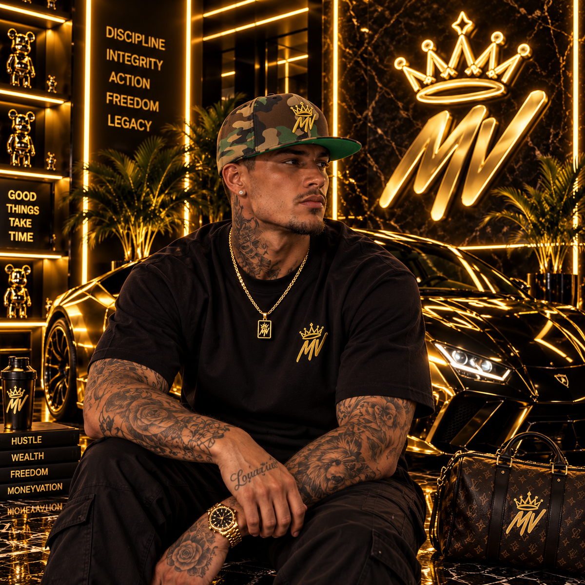 Moneyvation Signature MV/CROWN Victory Snapback Hat