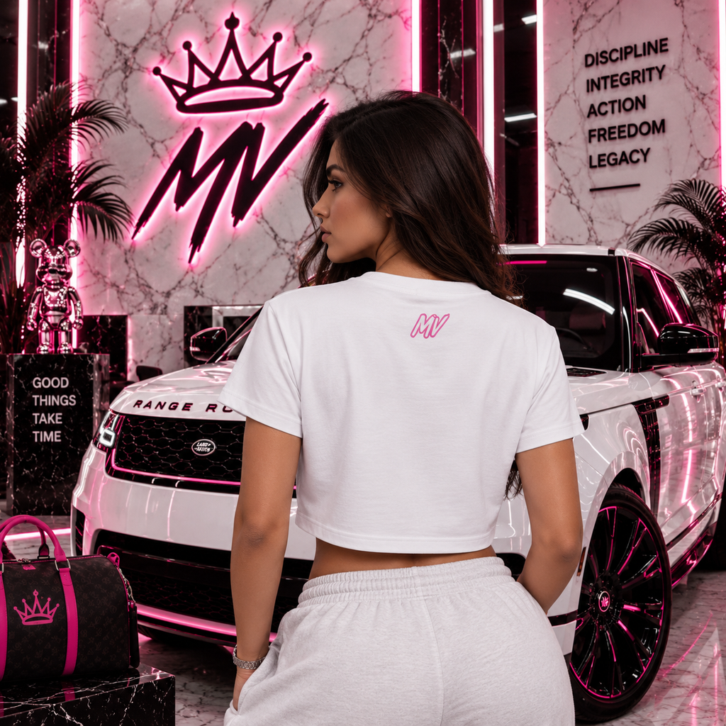 Moneyvation Moneylips Crop Top Tee