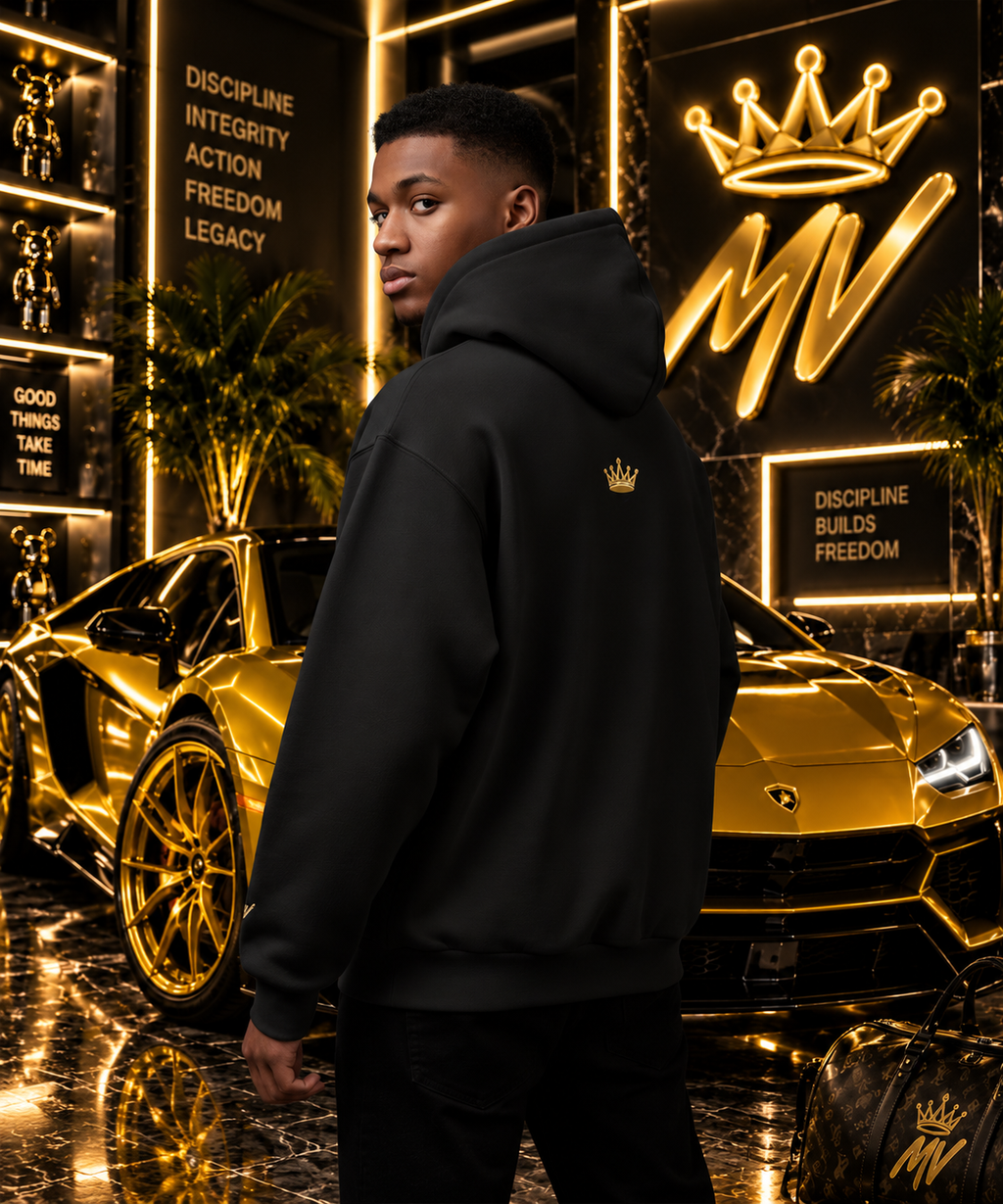 Moneyvation Victory Gold Heavyweight Relaxed-Fit Hoodie