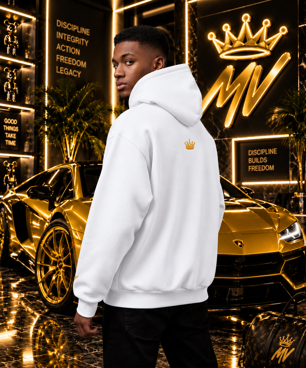 Moneyvation Victory Gold Heavyweight Relaxed-Fit Hoodie