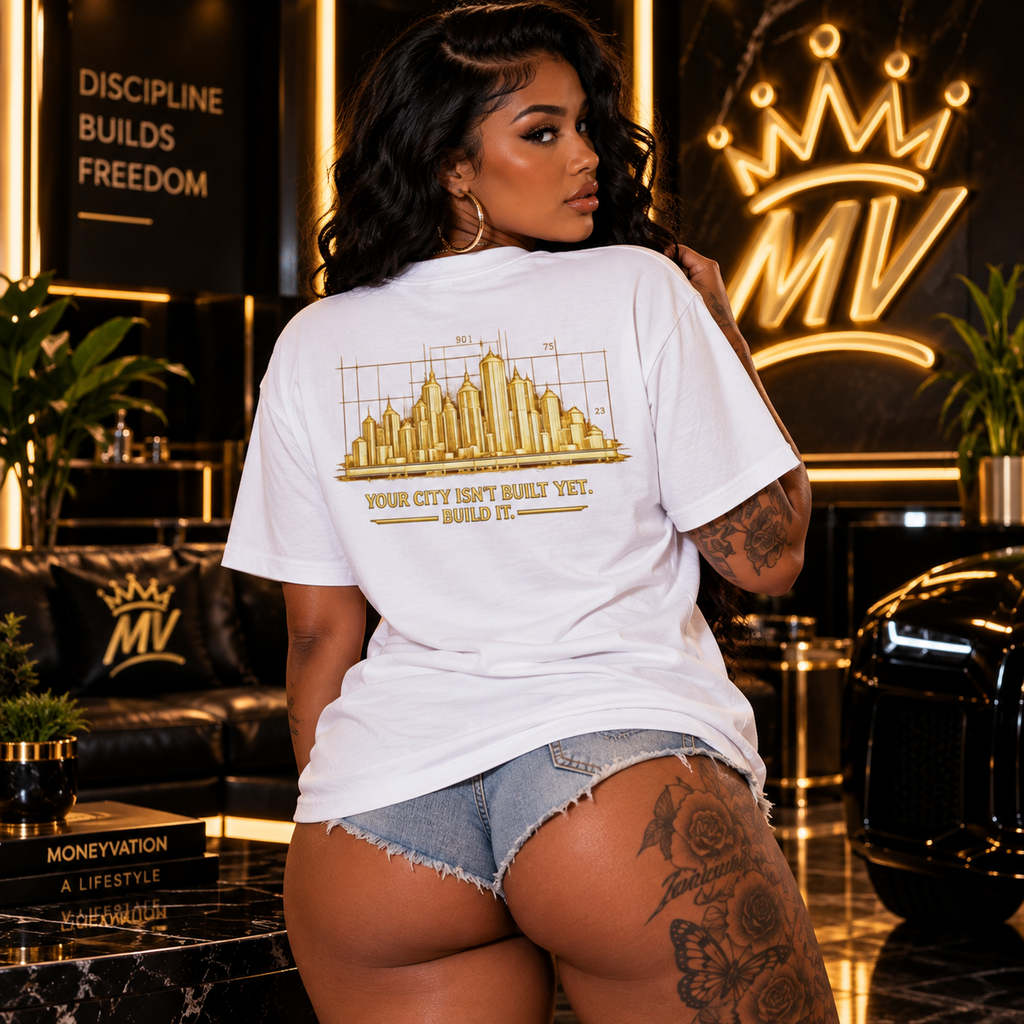 Moneyvation "Be the Boss" Black and Gold Premium Essential Tee