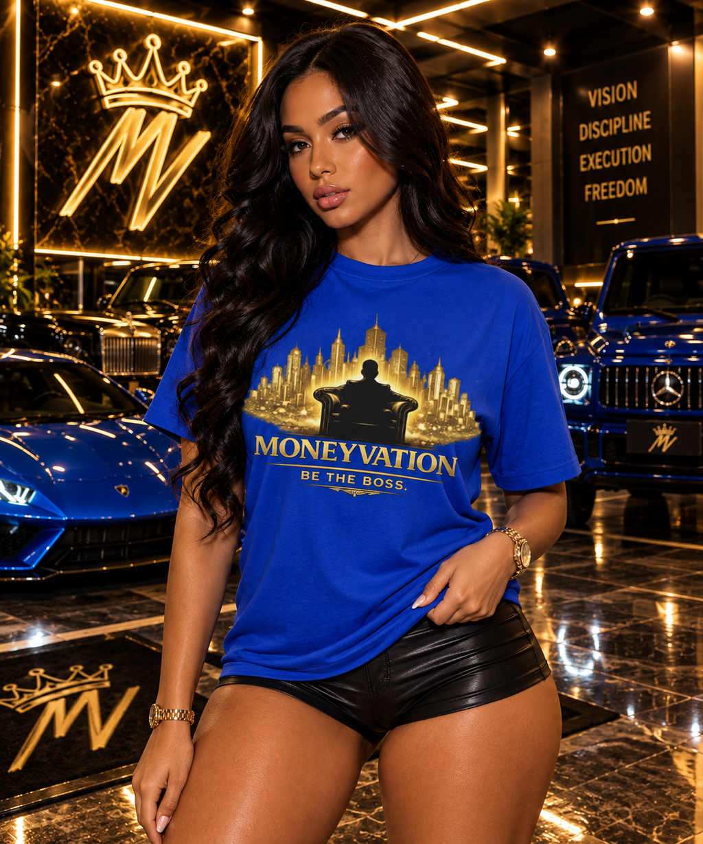 Moneyvation "Be the Boss" Black and Gold Premium Essential Tee