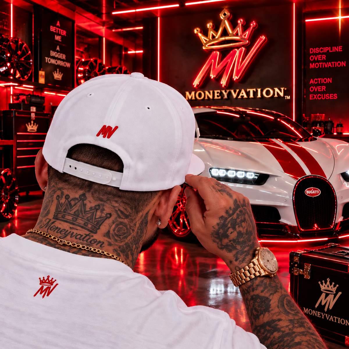 Moneyvation™ Signature  Snapback Hat  Relentless Red