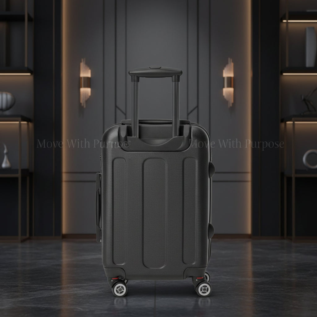 Moneyvation Signature Print Rainbow Travel Suitcase