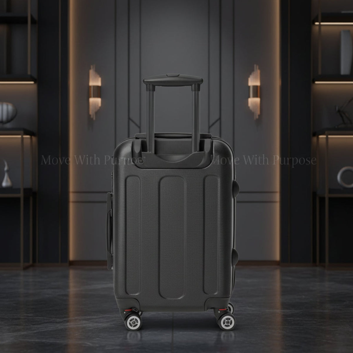 Moneyvation Signature Print Rainbow Travel Suitcase