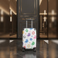 Moneyvation Signature Print Rainbow Travel Suitcase