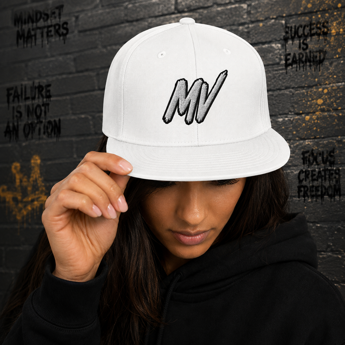 Moneyvation™ Signature MV Snapback Hat  Legendary Black
