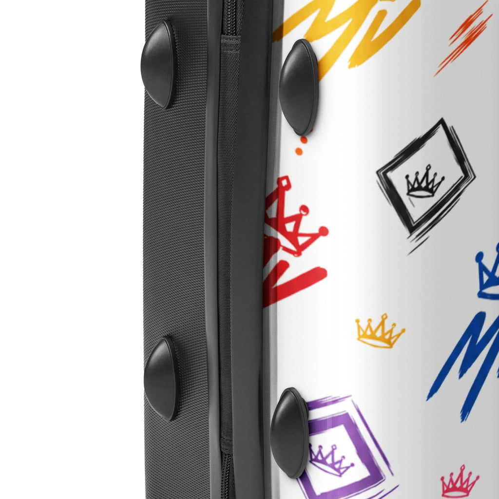 Moneyvation Signature Print Rainbow Travel Suitcase